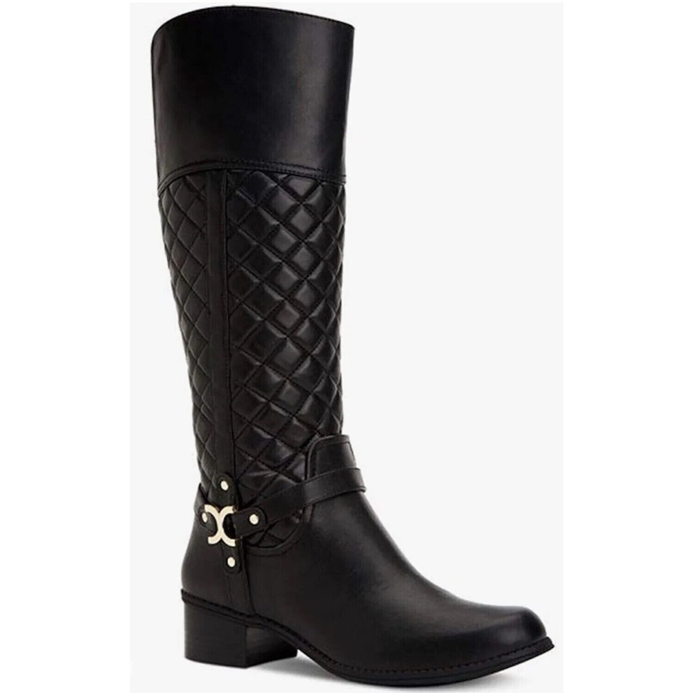 Charter Club Helenn 3 Riding Boots Black Size 5 Women's Zip Up NEW